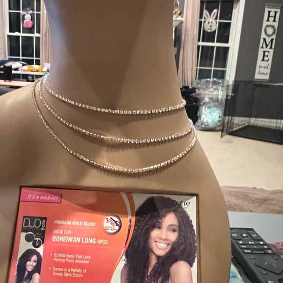 Forever 21 Rose Gold Layered Chain Necklace NWT - Picture 10 of 11